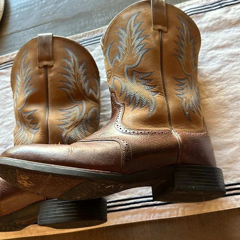 Ariat Heritage Stockman Western Boots Men’s Size US 10.5 EE Brown 10002252